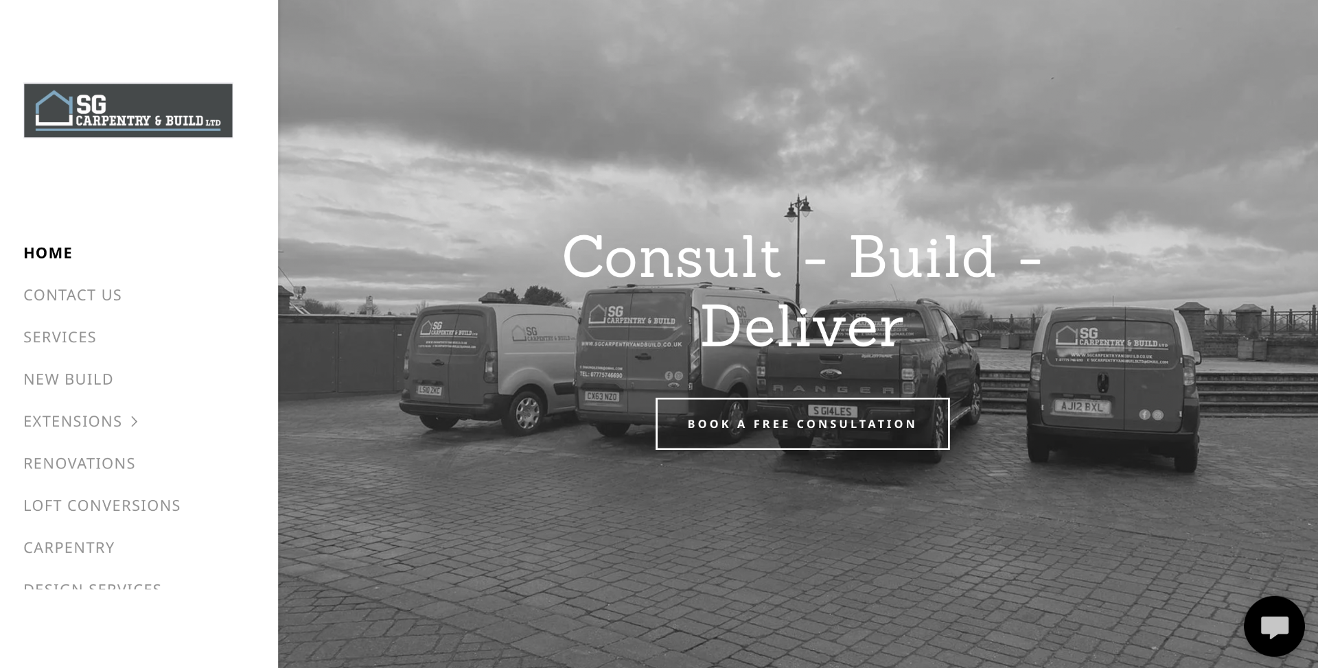 The previous SG Carpentry & Build website
